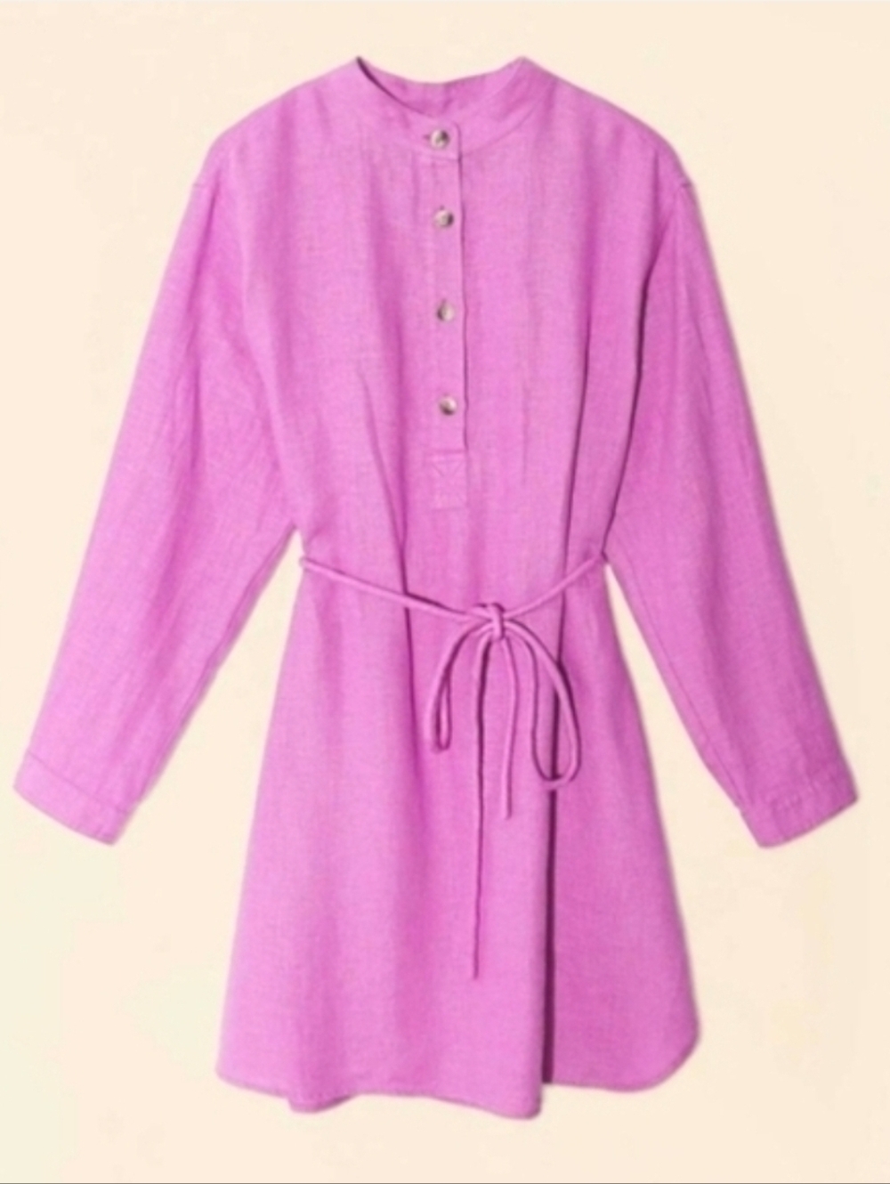 Xirena Large Linen Shirt Dress Preppy Quiet Luxury Dopamine